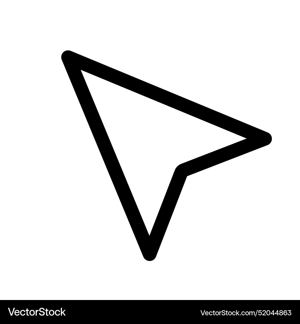 Cursor icon design in filled and outlined style vector image