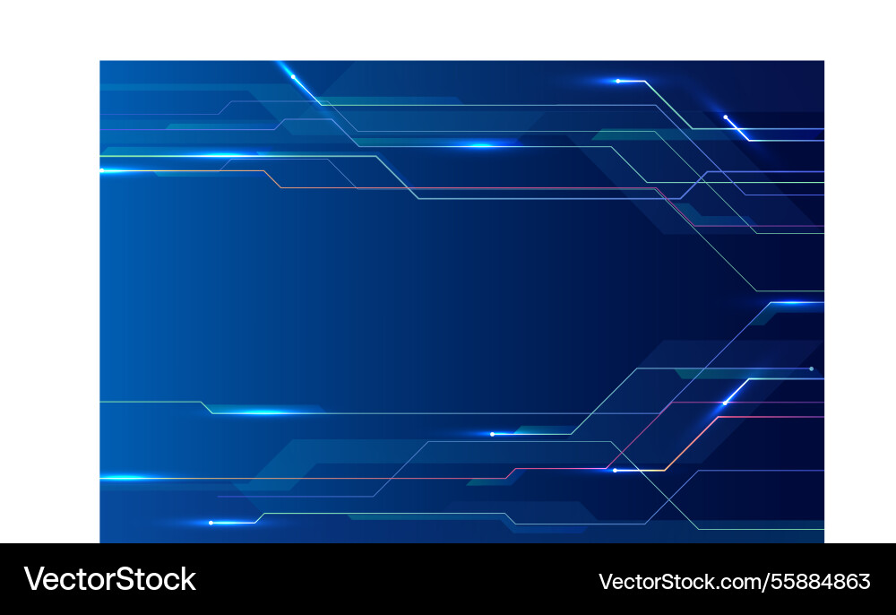 Digital technology speed connect gradient blue Vector Image