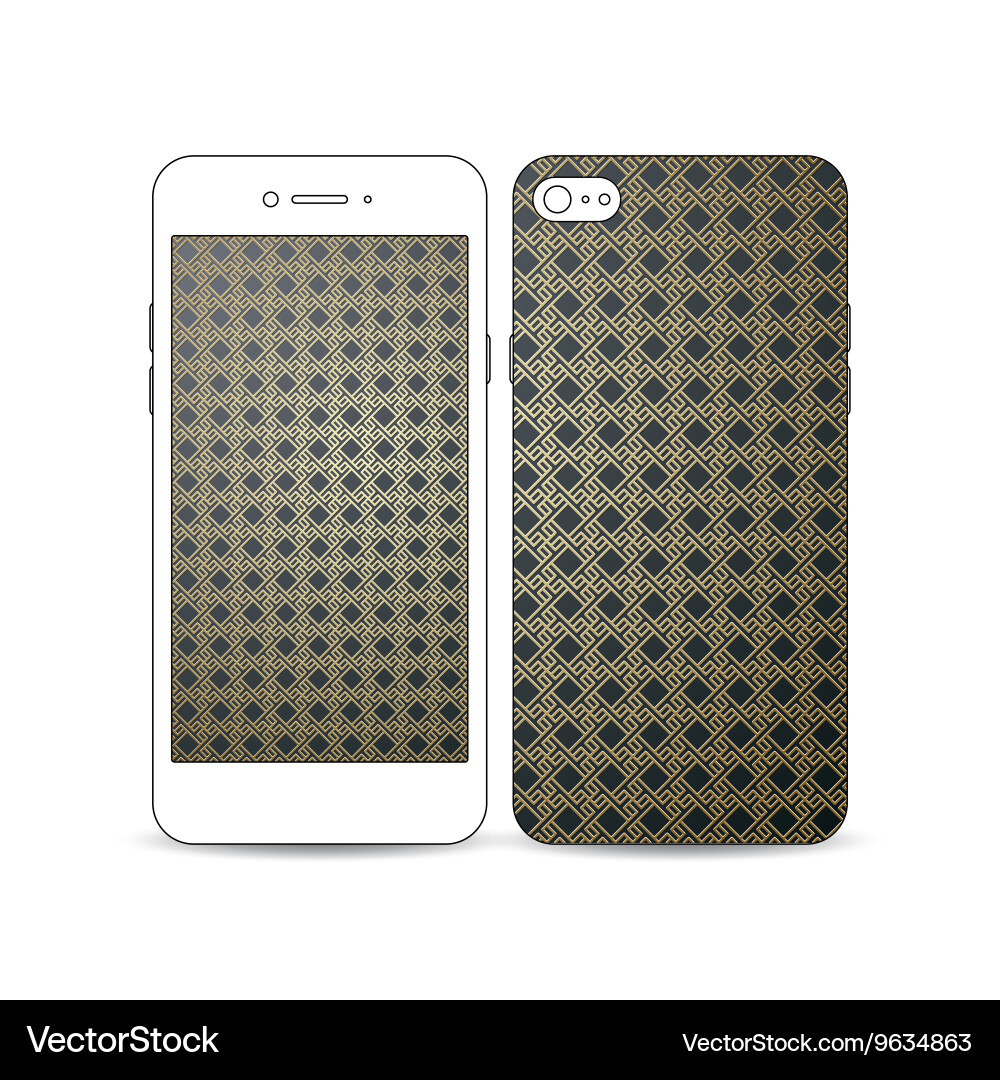 Mobile smartphone with an example of the screen Vector Image
