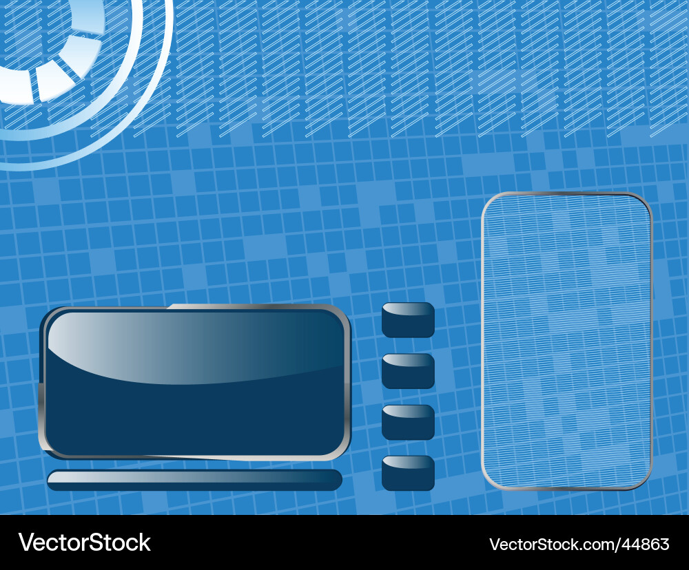 Modern Business Background with UI Elements vector image