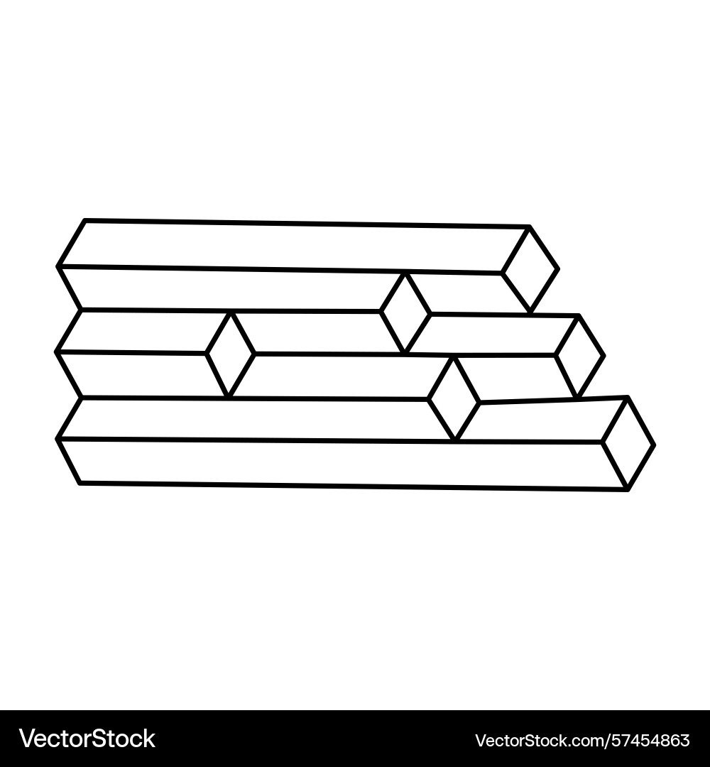 Optical illusion shape unreal geometric object Optical illusion shape unreal geometric object vector image