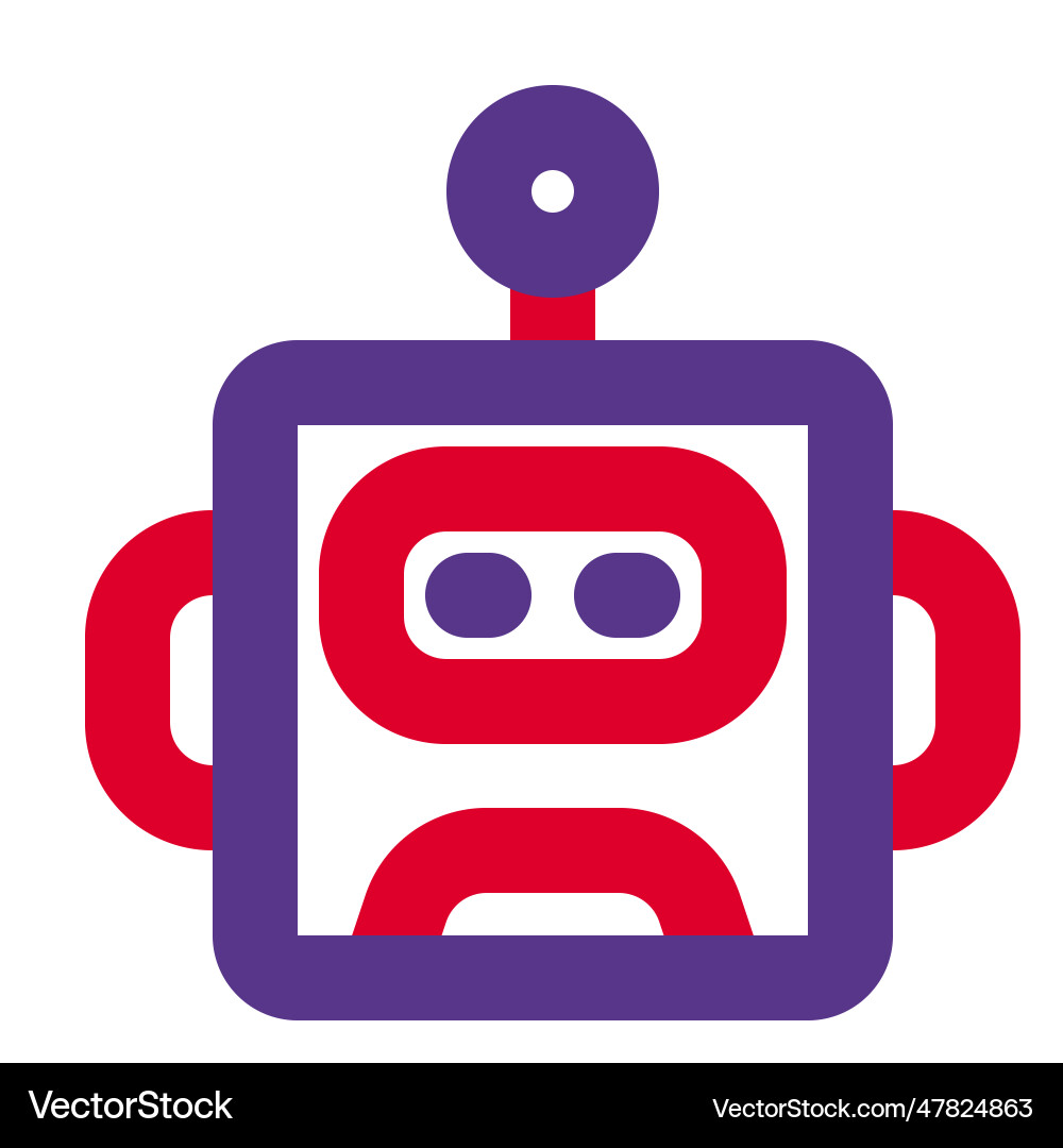 Robot designed with remote control system Vector Image