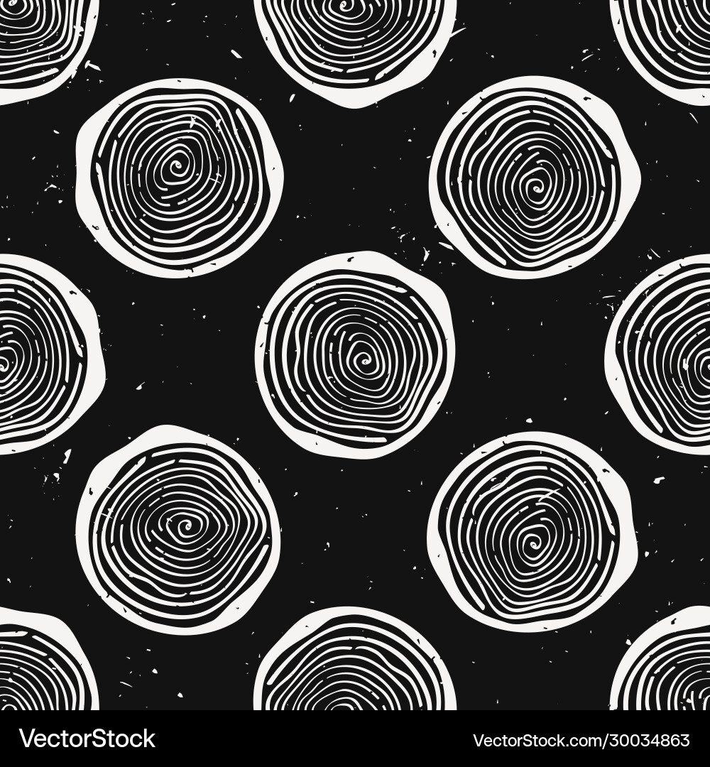 Rustic Tree Ring Seamless Pattern vector image