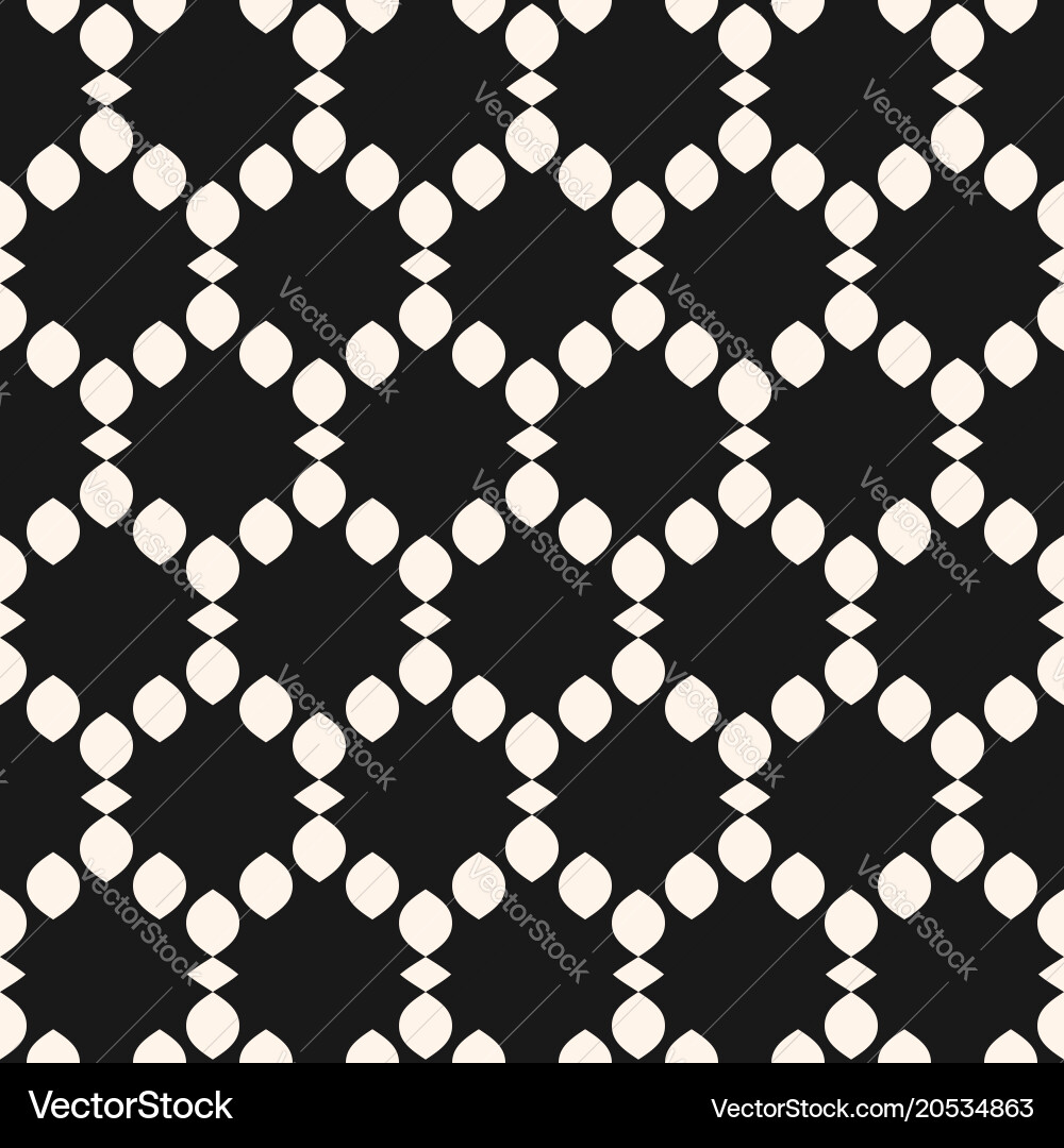 Seamless pattern small shapes in hexagonal grid vector image