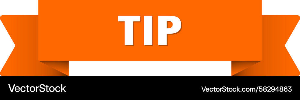 Tip ribbon isolated on transparent background Vector Image