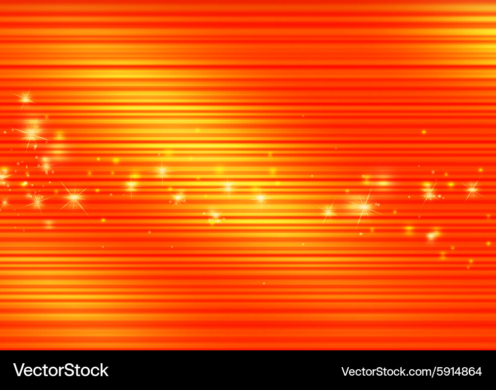 Abstract lines with shiny orange background vector image