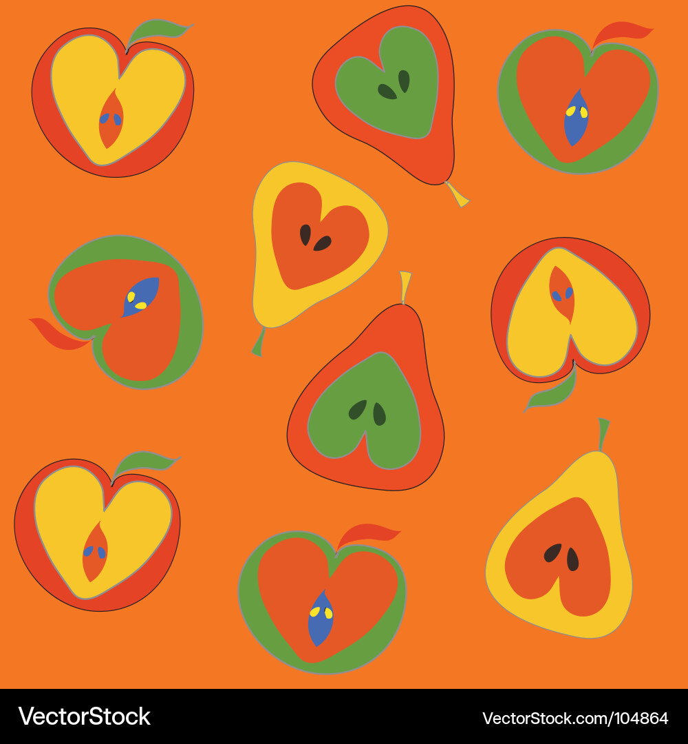 Apples pattern Vector Image