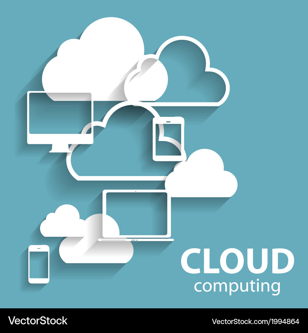 Cloud Computing Devices Vector Image