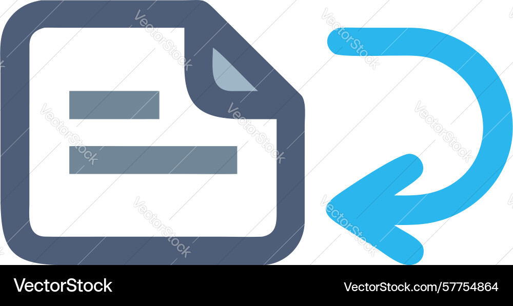 Document sync icon data transfer cloud storage vector image
