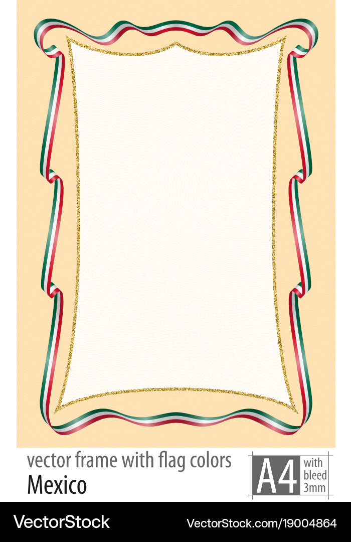 Frame and border of ribbon with the colors vector image