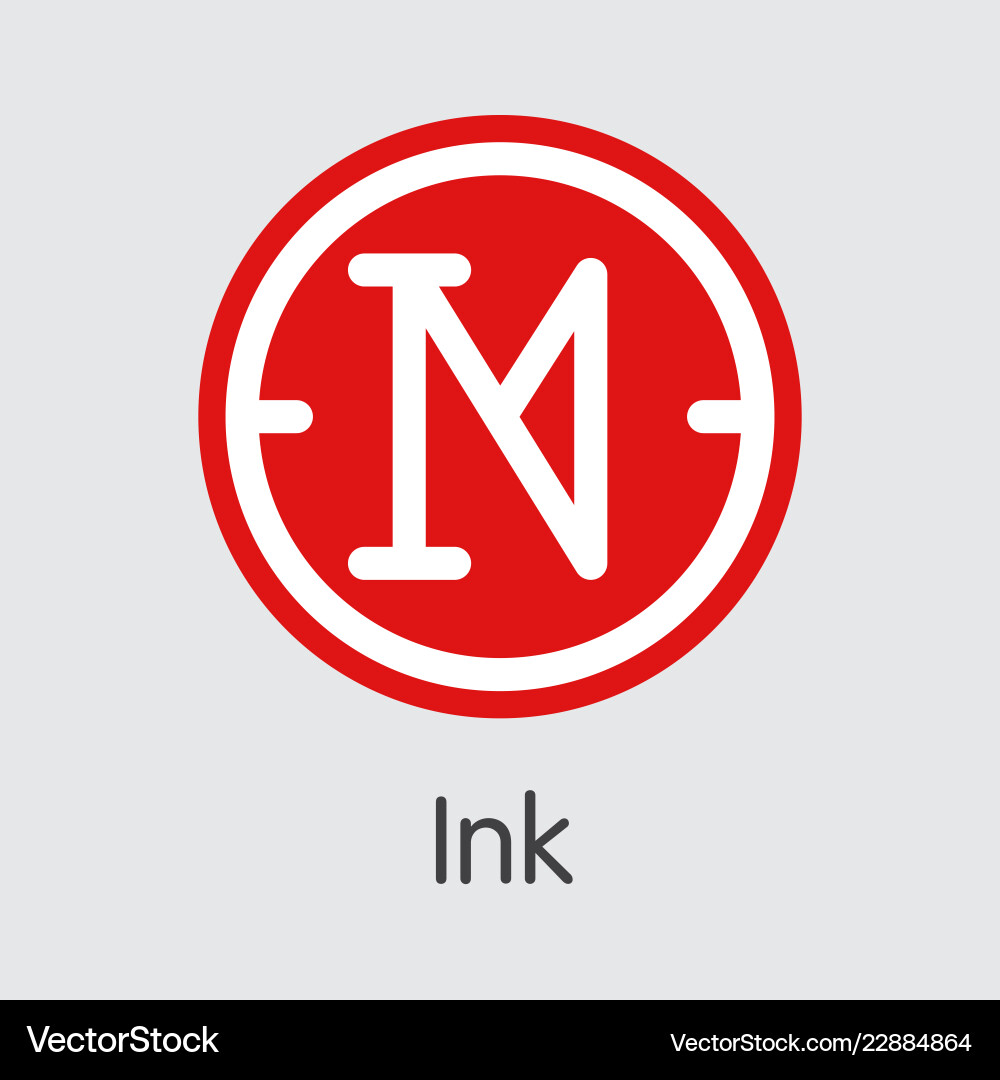 Ink virtual currency element digital Ink virtual currency element digital vector image