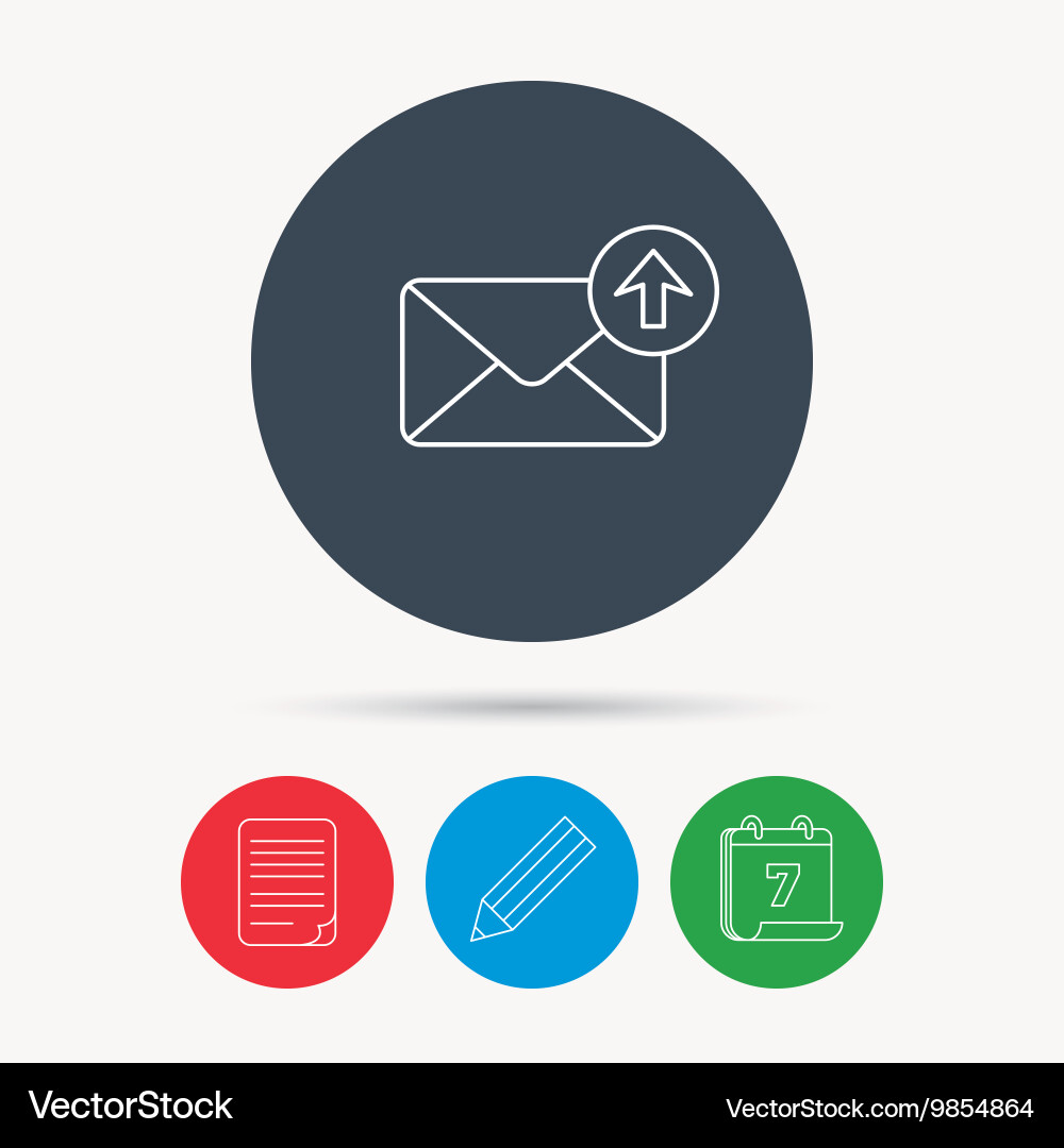 Mail outbox icon email message sign vector image