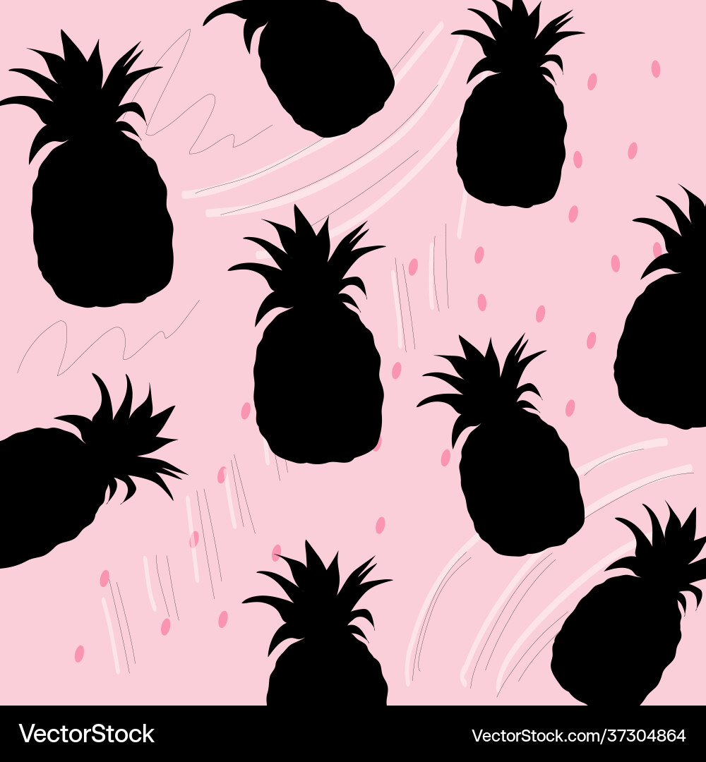 Pineapple Pattern Background Vector Image