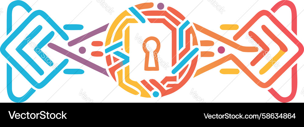Secure Digital Key Access Vector Image