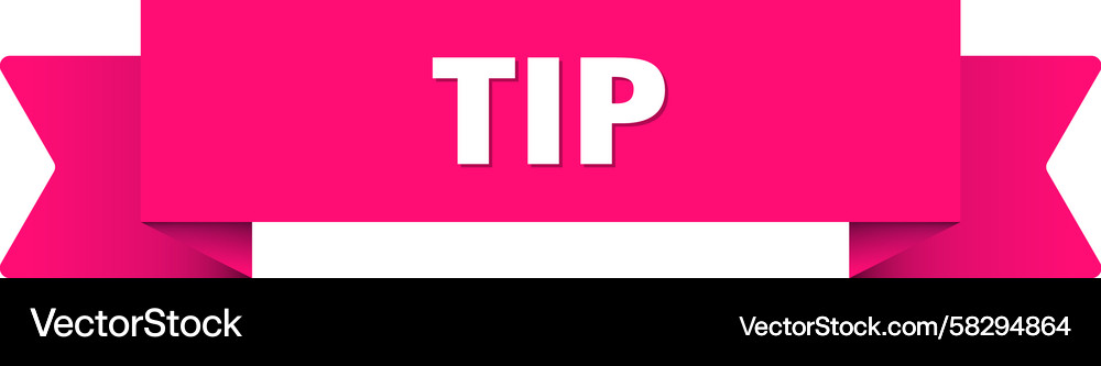 Tip ribbon isolated on transparent background Vector Image