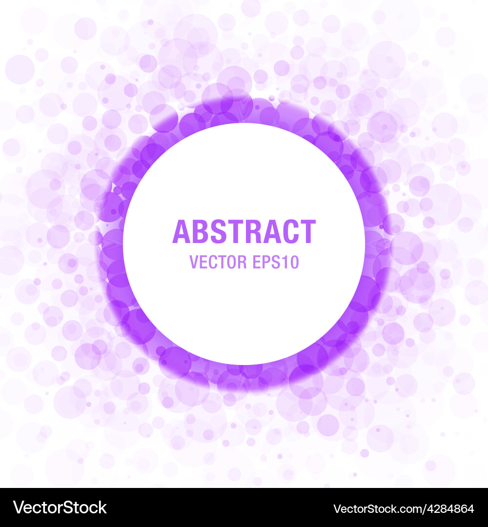 Violet abstract circle frame design element vector image