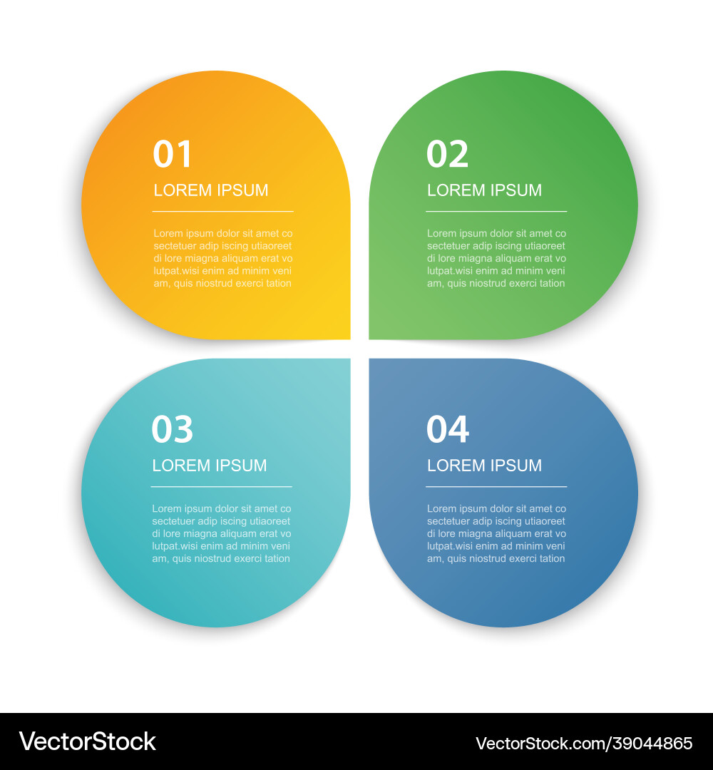 4 data infographics tab paper index template 4 data infographics tab paper index template Vector Image