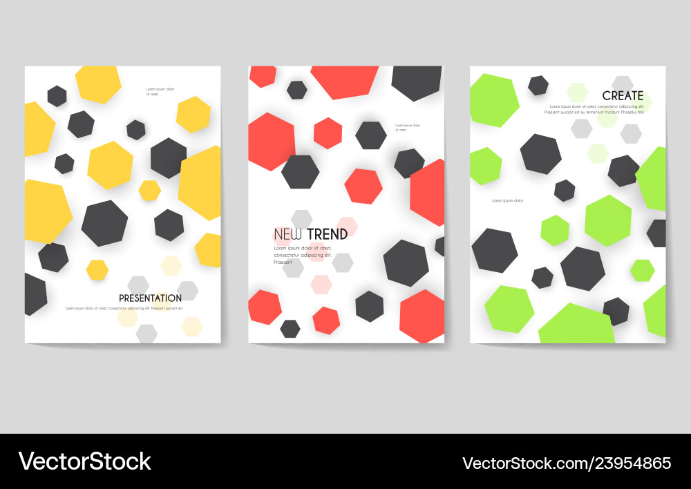 Abstract geometric pattern cards set shape colors Abstract geometric pattern cards set shape colors vector image