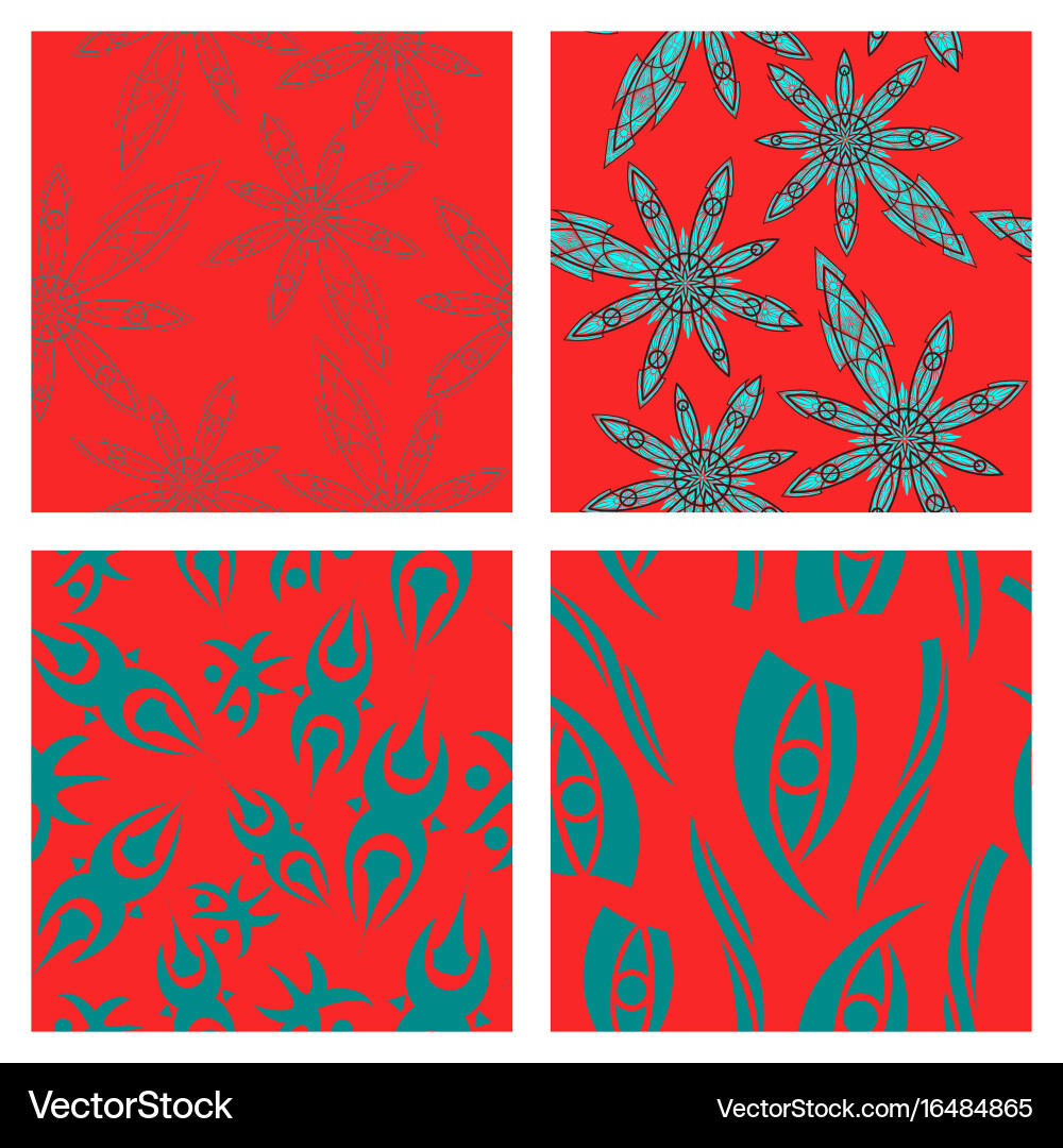 Assembly of patterns in bright style Vector Image