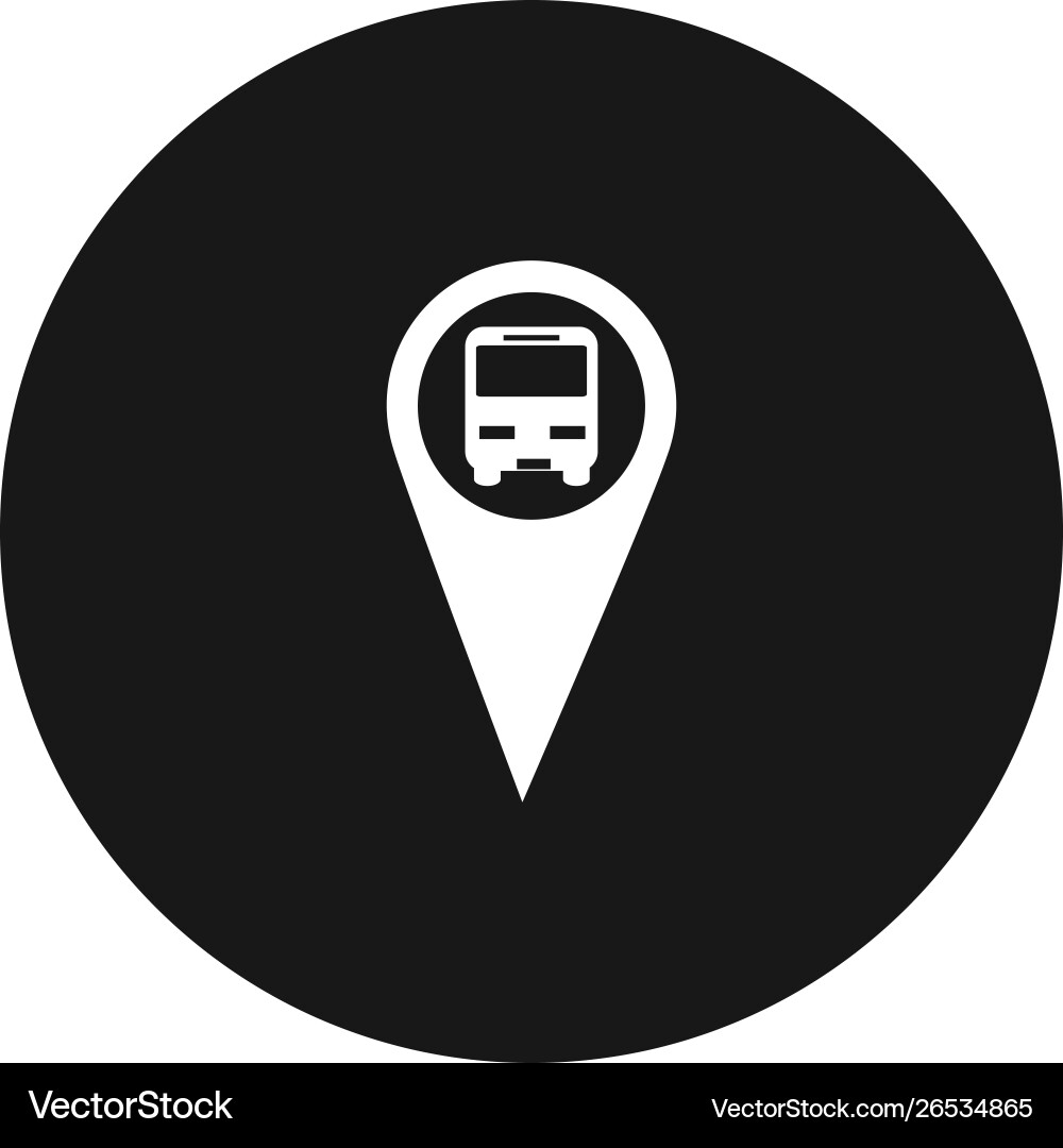Bus stop pointer icon simple car sign Vector Image