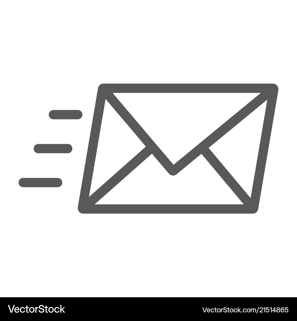 Email line icon business and address message Email line icon business and address message vector image