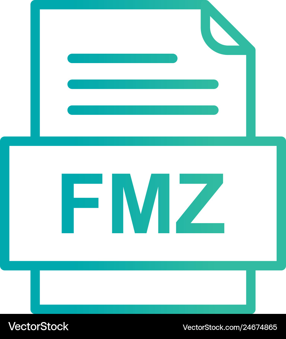 Fmz file document icon Vector Image