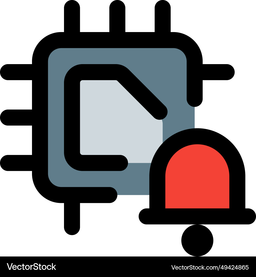 Microchip equipped with automatic notification vector image