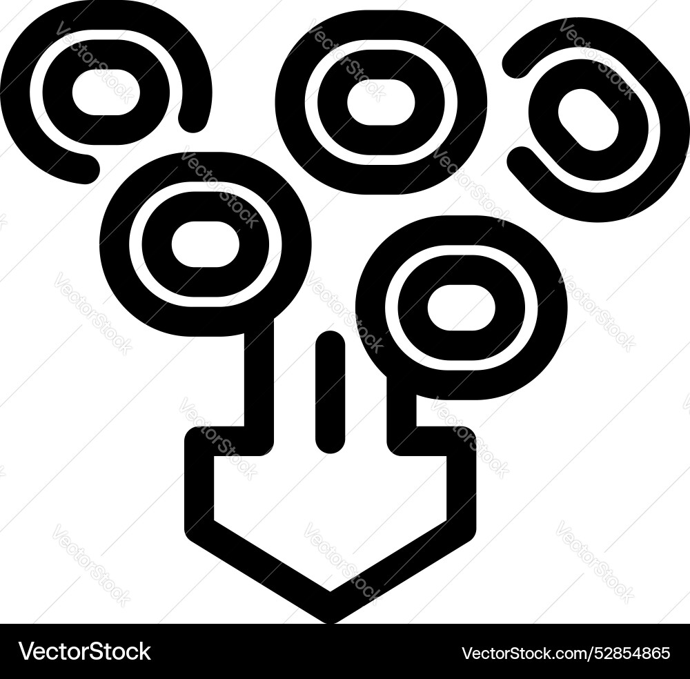 Multiple data streams converging into single vector image