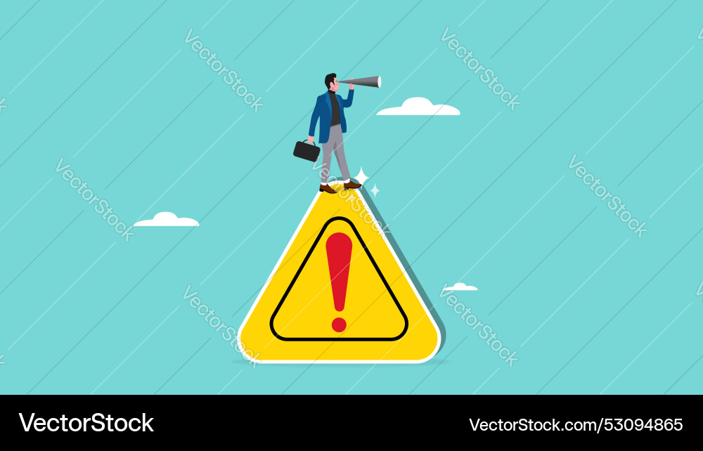 Observing risks of business opportunities Observing risks of business opportunities vector image