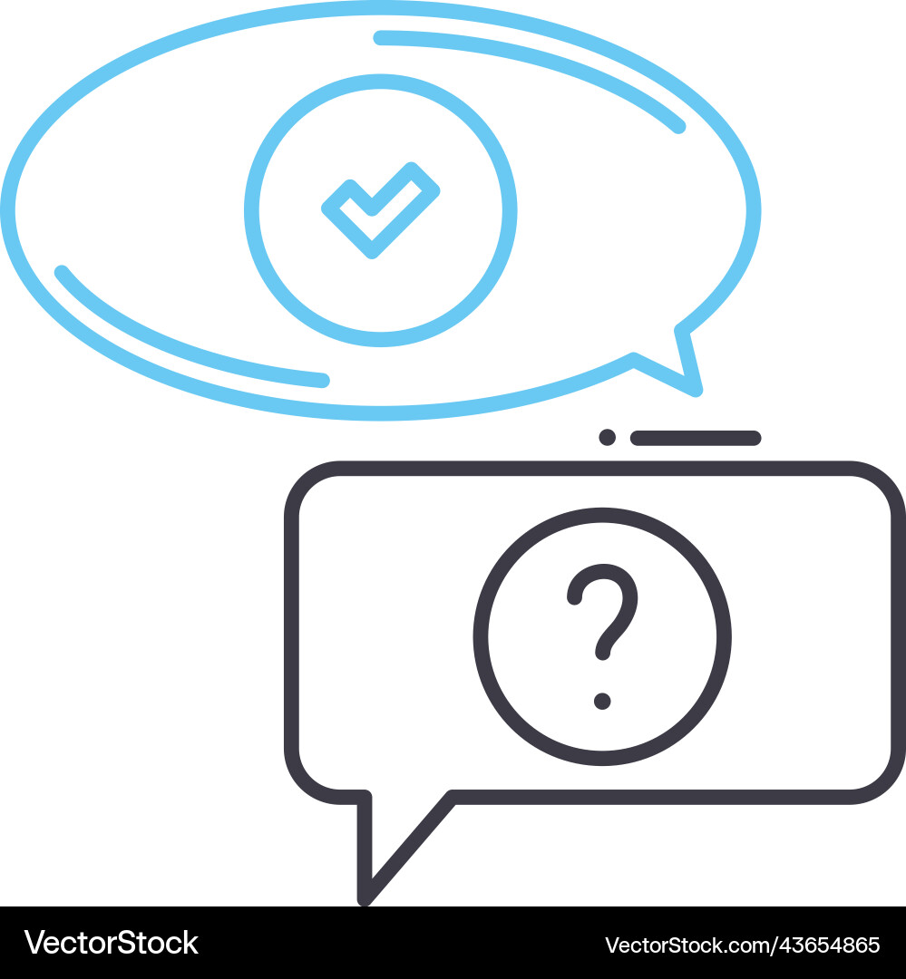 Qa testing line icon outline symbol Vector Image