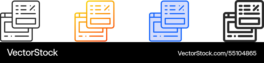 Report iconthin linear gradient blue stroke Report iconthin linear gradient blue stroke vector image