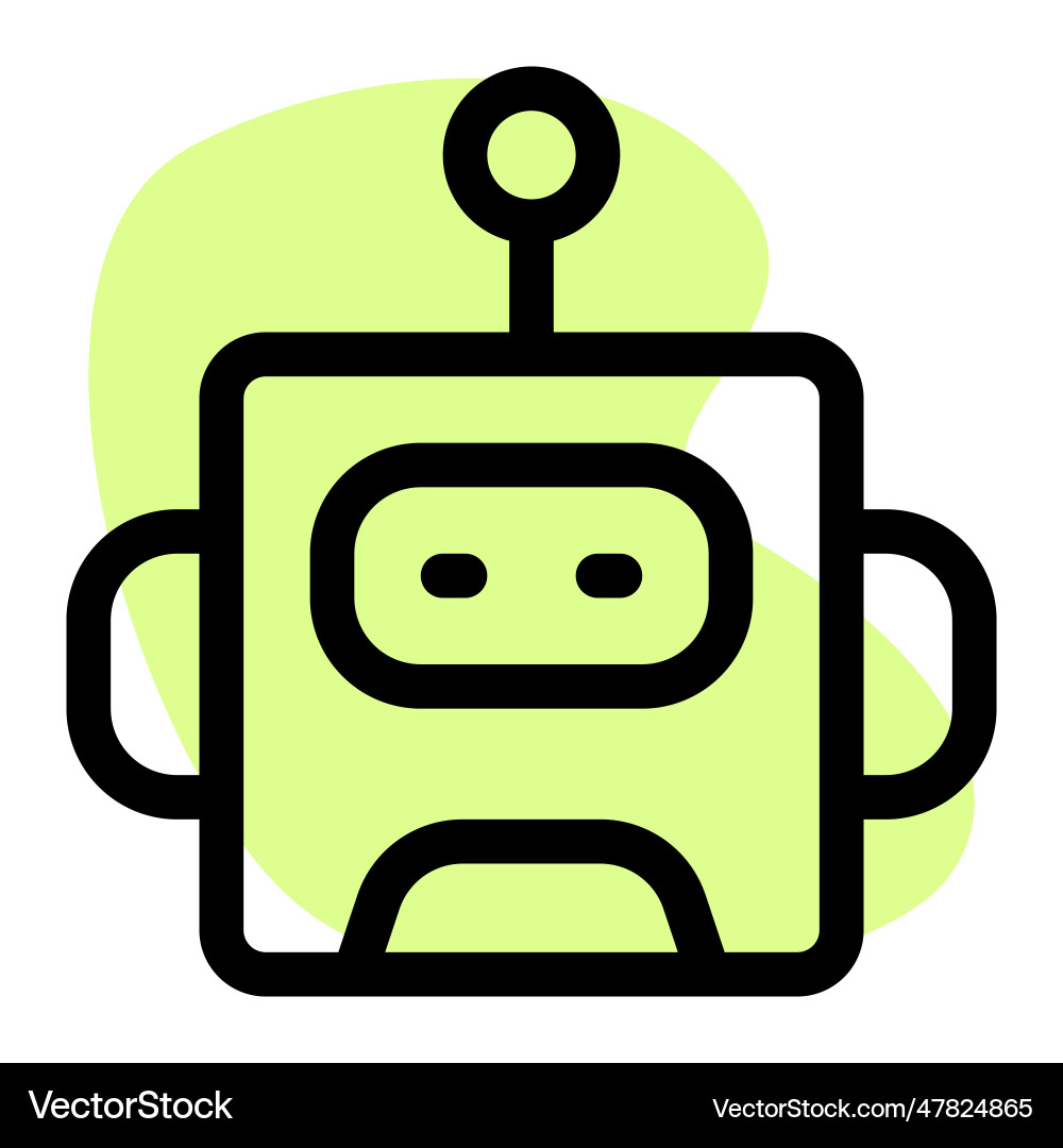 Robot designed with remote control system vector image