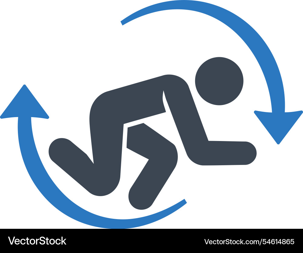 Rolling forward motion icon Vector Image