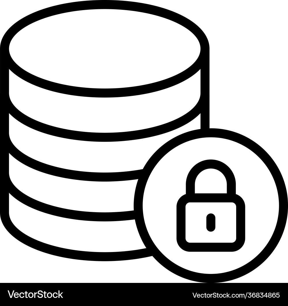 Secure database Vector Image