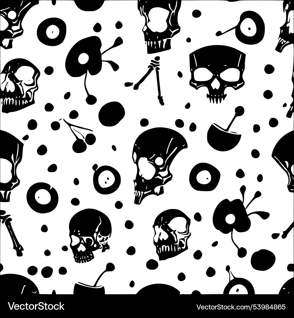 Skeletons abstract pattern seamless vector image