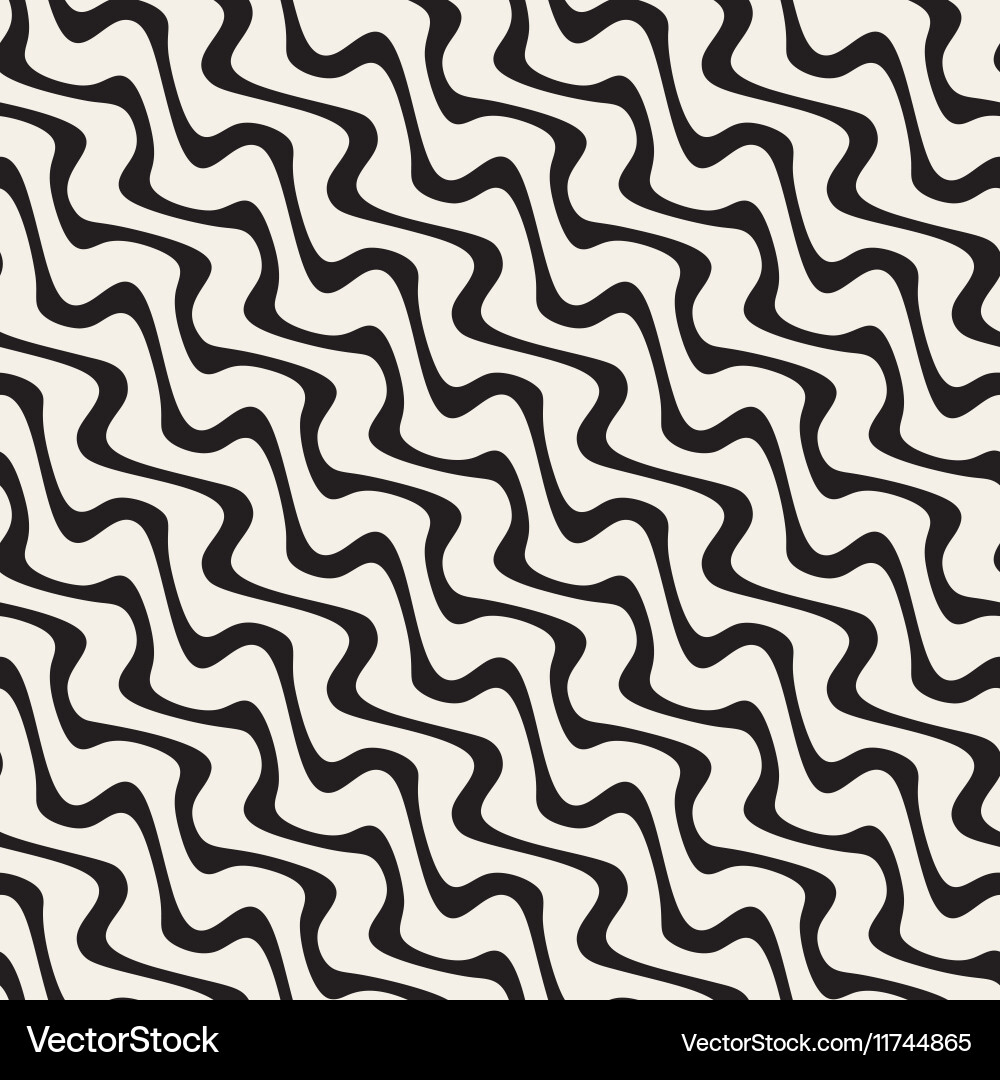 Wavy Diagonal Lines Pattern vector image