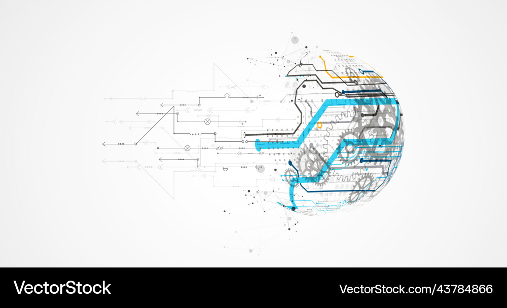 Abstract color background on a technological Abstract color background on a technological Vector Image