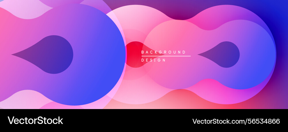 Abstract fluid shapes overlap creating vibrant Abstract fluid shapes overlap creating vibrant vector image
