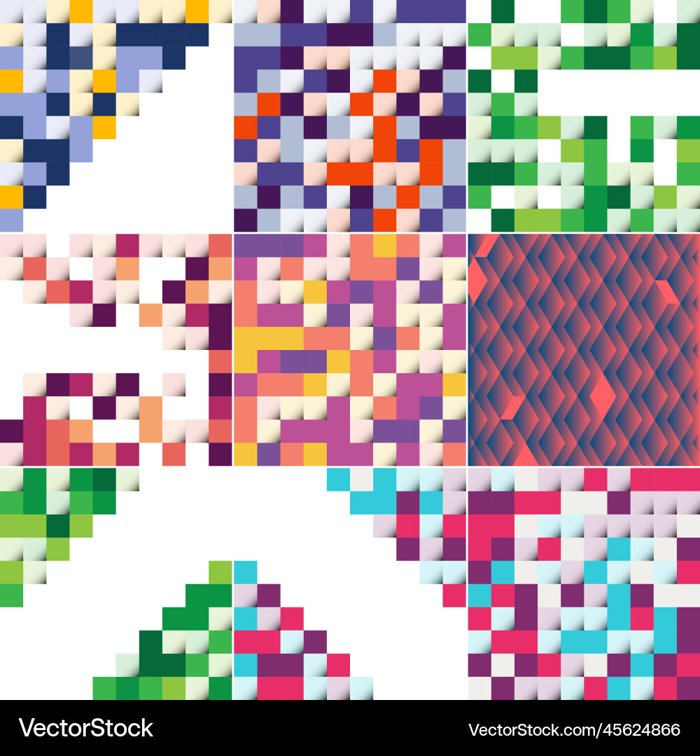 Blue mosaic pattern with a color gradient Blue mosaic pattern with a color gradient Vector Image