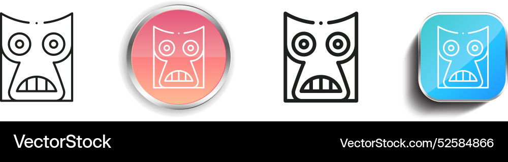 Carnival icon thin linear regular and button Carnival icon thin linear regular and button vector image