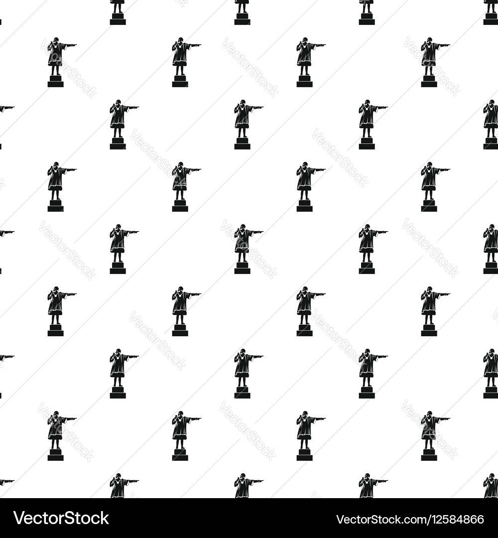 Christopher columbus statue pattern simple style Vector Image