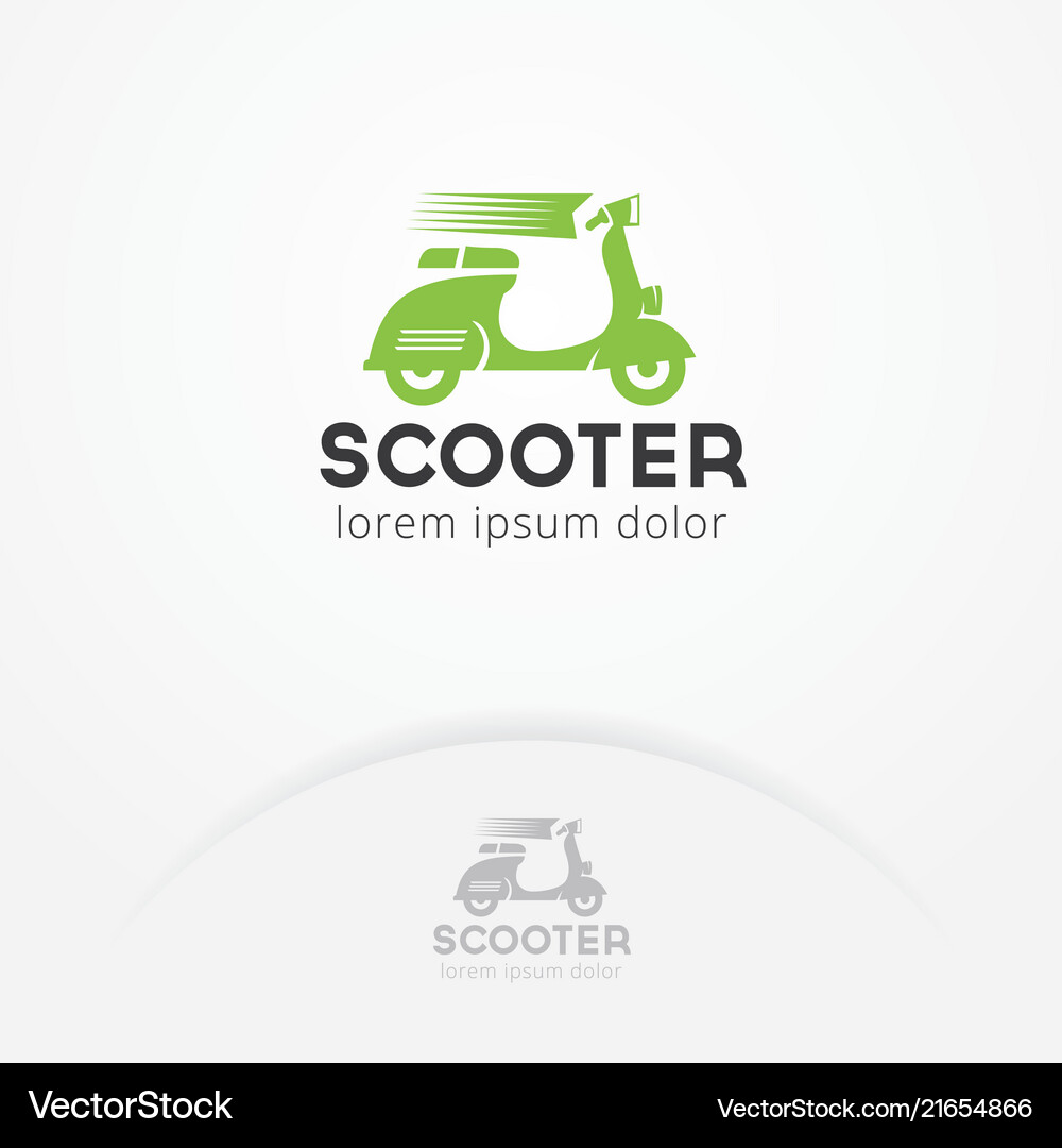 Classic Scooter Logo Vector Image
