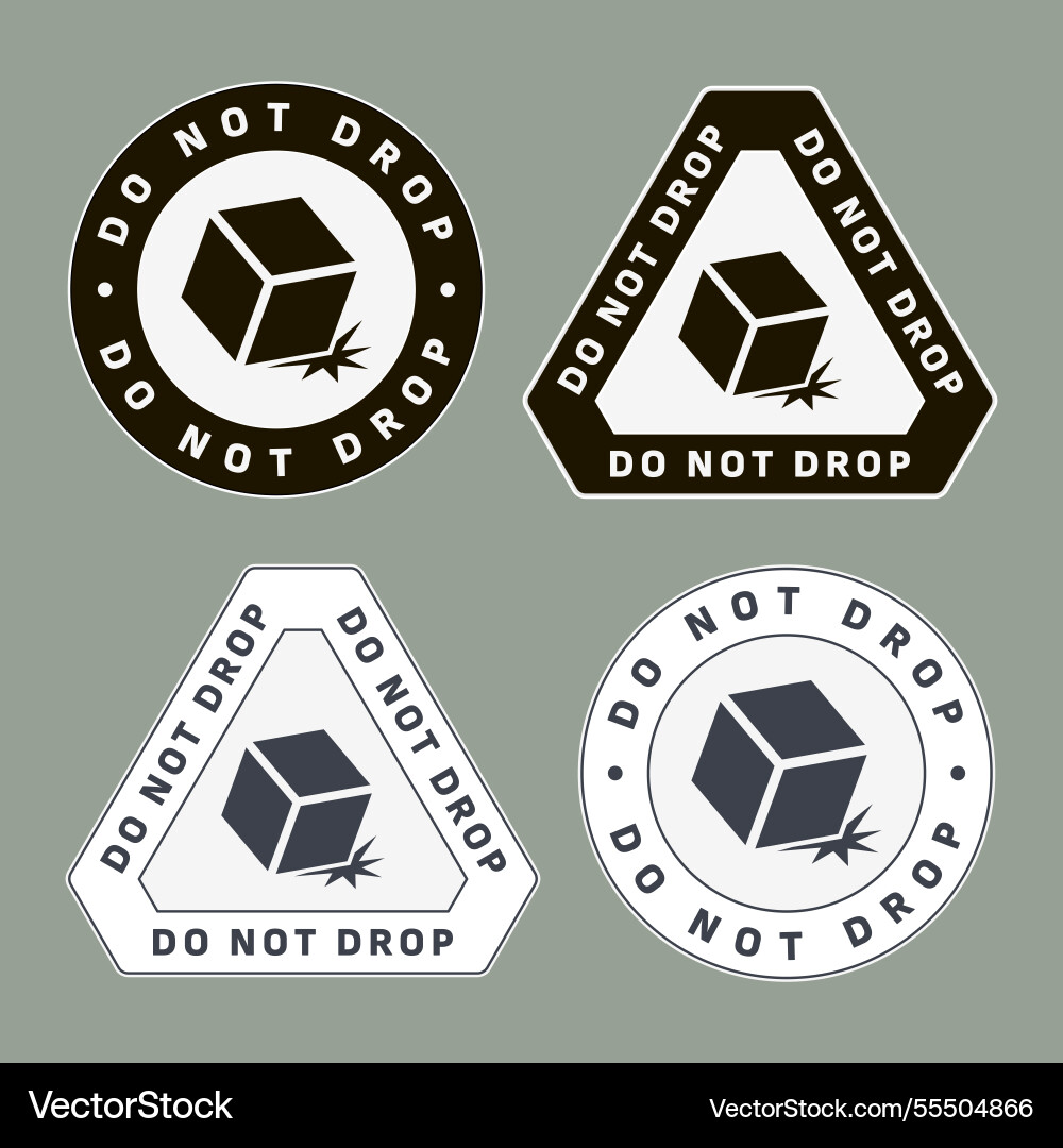 Do not drop fragile items packaging symbol sign Do not drop fragile items packaging symbol sign vector image