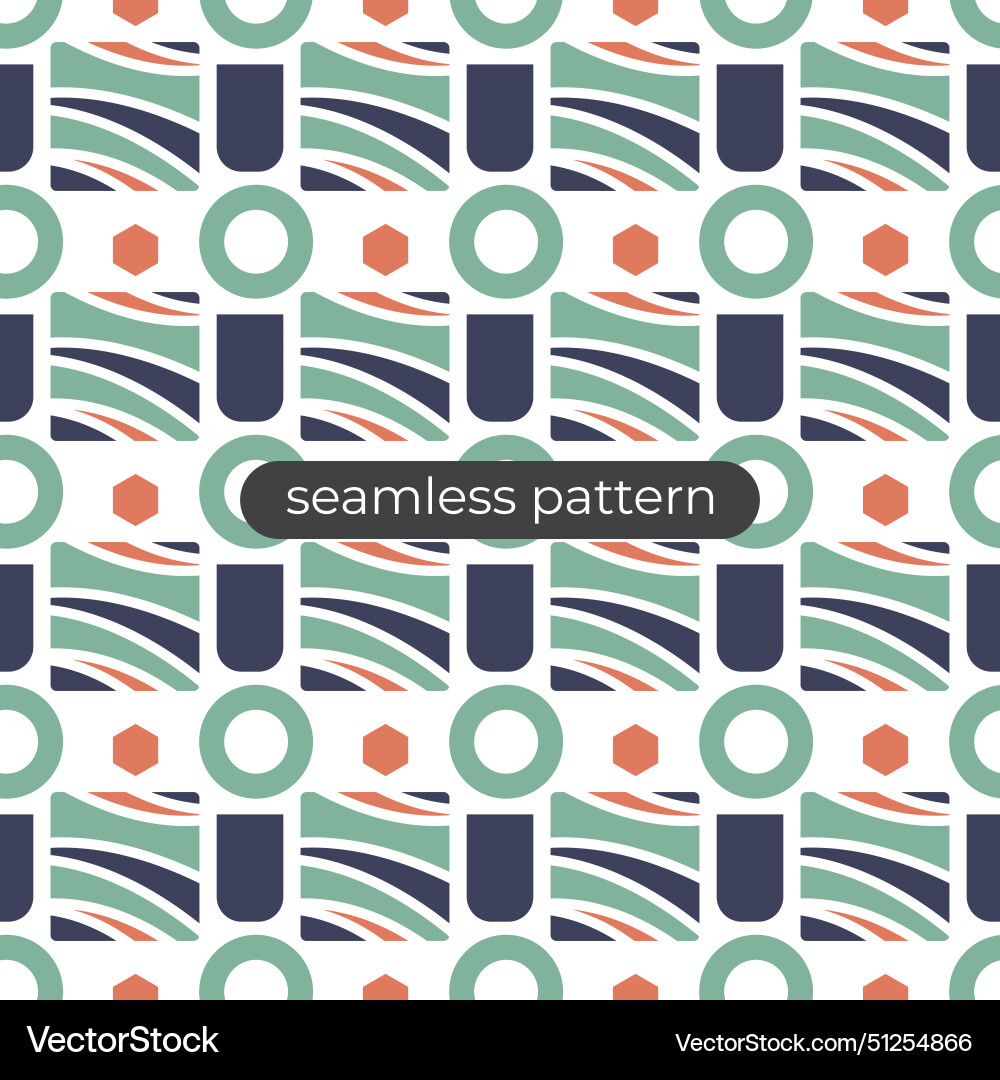 Geometric design background with seamless pattern Vector Image