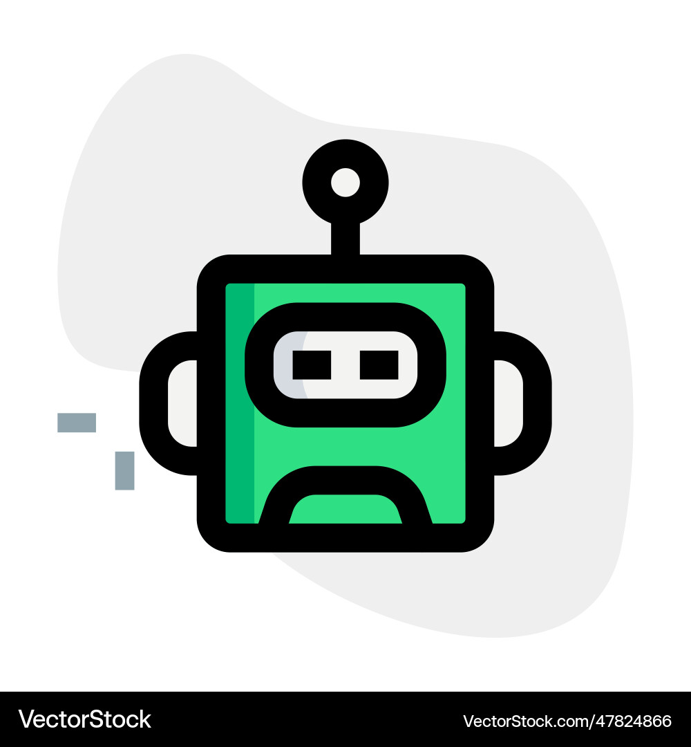 Robot designed with remote control system vector image