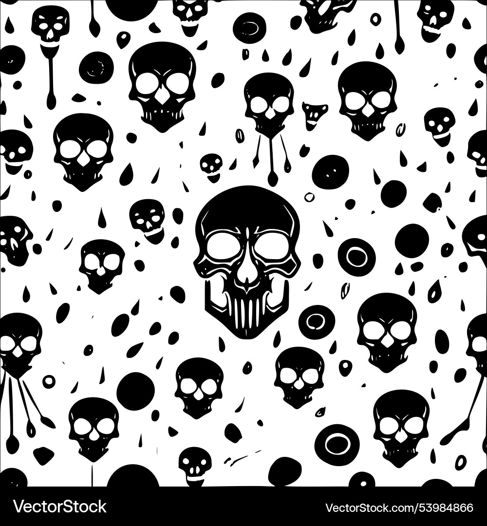 Skeletons abstract pattern seamless Vector Image