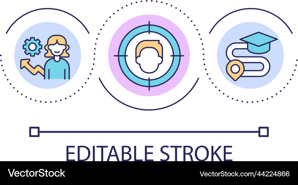 Student-centered learning loop concept icon Student-centered learning loop concept icon vector image