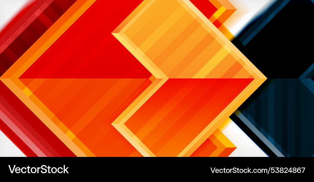 Arrow symbols created with 3d effects and line Vector Image