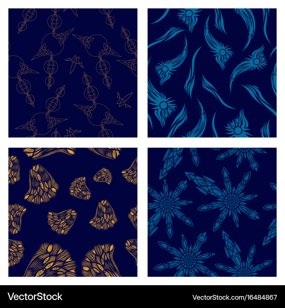 Assembly of patterns in bright style Vector Image