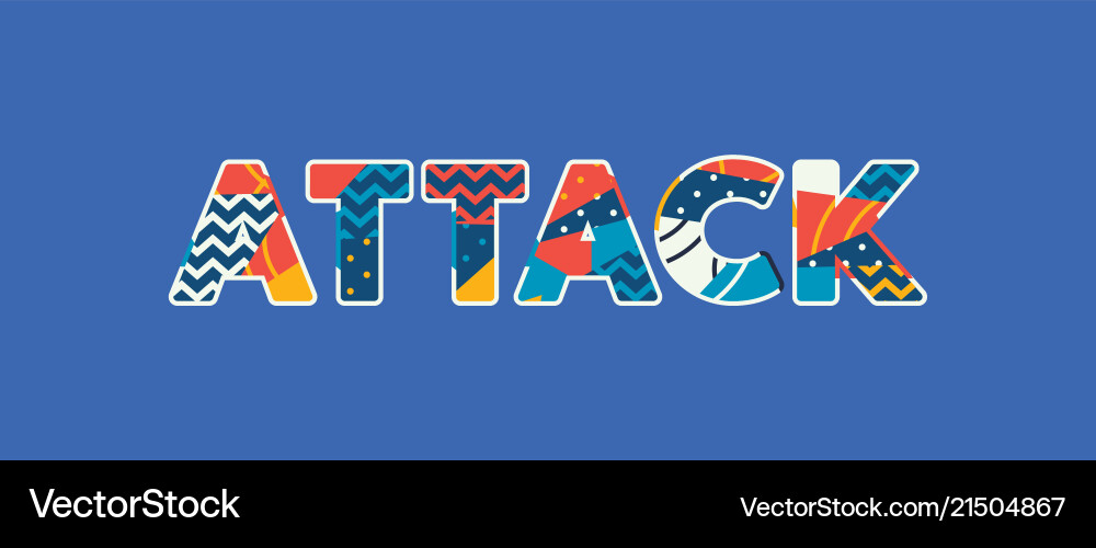 Attack concept word art vector image